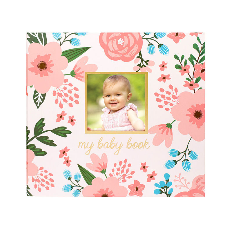 Baby Tagebuch FLORAL (deutsch) in rosa/bunt von Pearhead