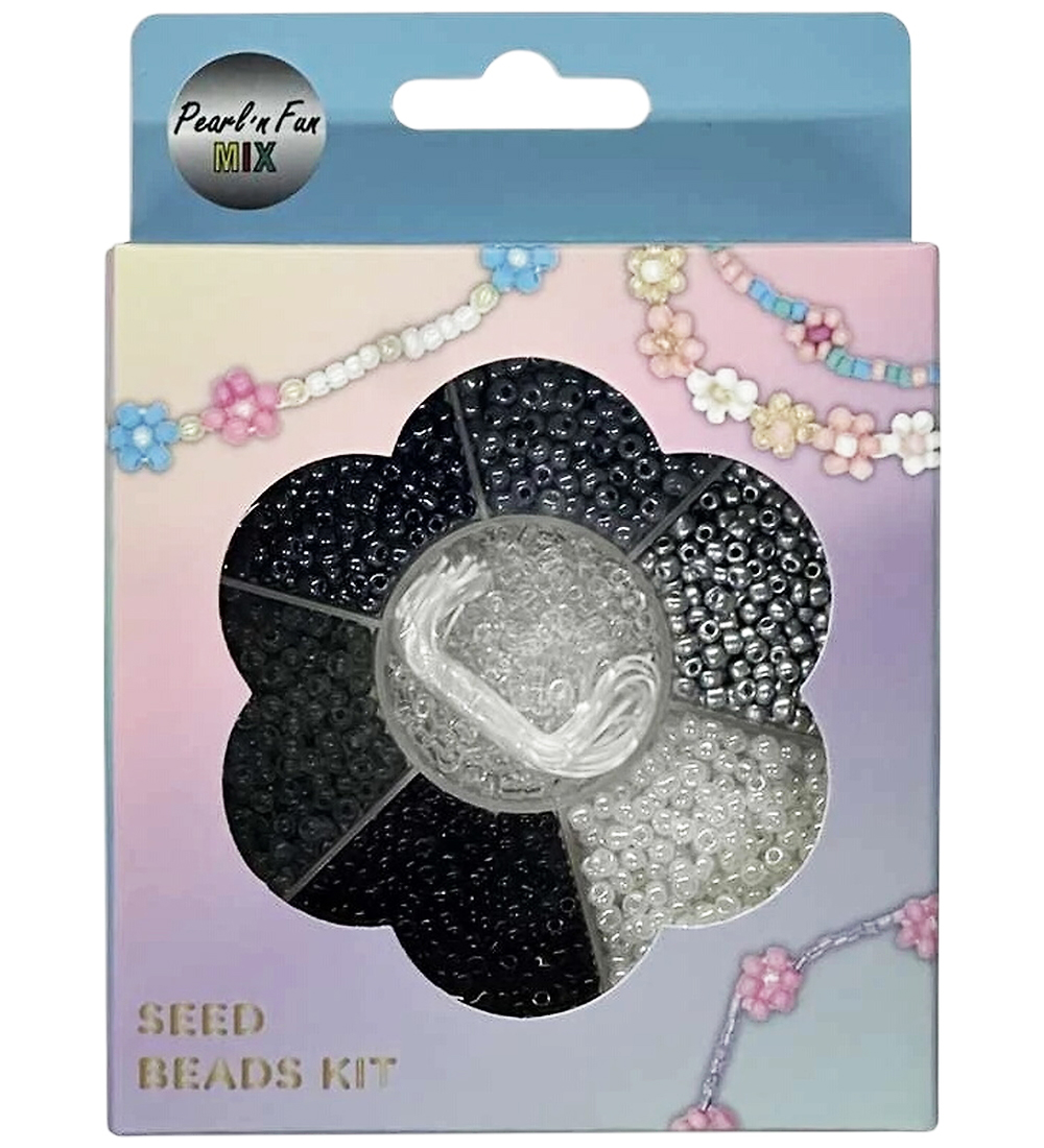 Pearl'n Fun Perlen - Glasperlenmischung - Schwarz/Grau/Weiß - Pearl N Fun - One Size - Perlen Pearl'n Fun Perlen - Glasperlenmischung - Schwarz/Grau/Weiß - Pearl N Fun - One Size - Perlen von Pearl N Fun