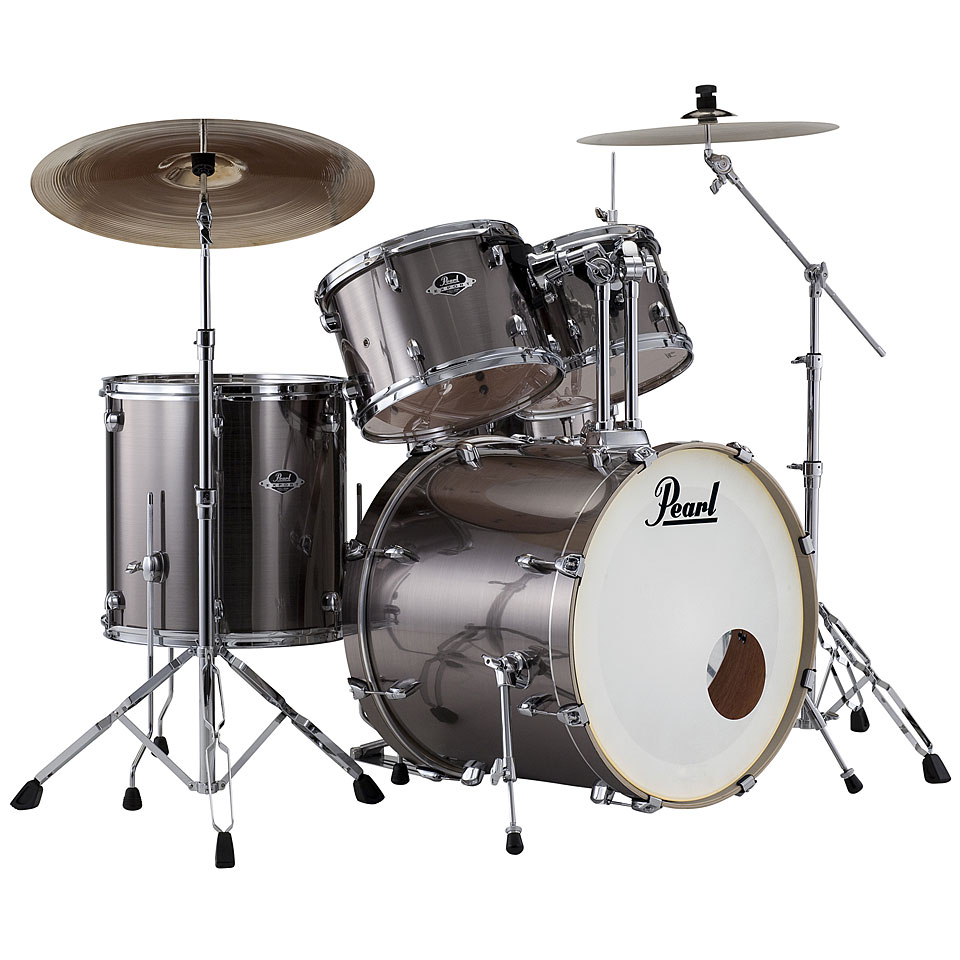 Pearl Export 20" Smokey Chrome Complete Drumset Schlagzeug von Pearl