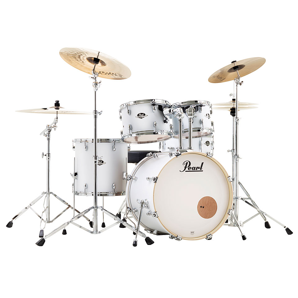 Pearl Export 22" Satin White Complete Drumset Schlagzeug von Pearl