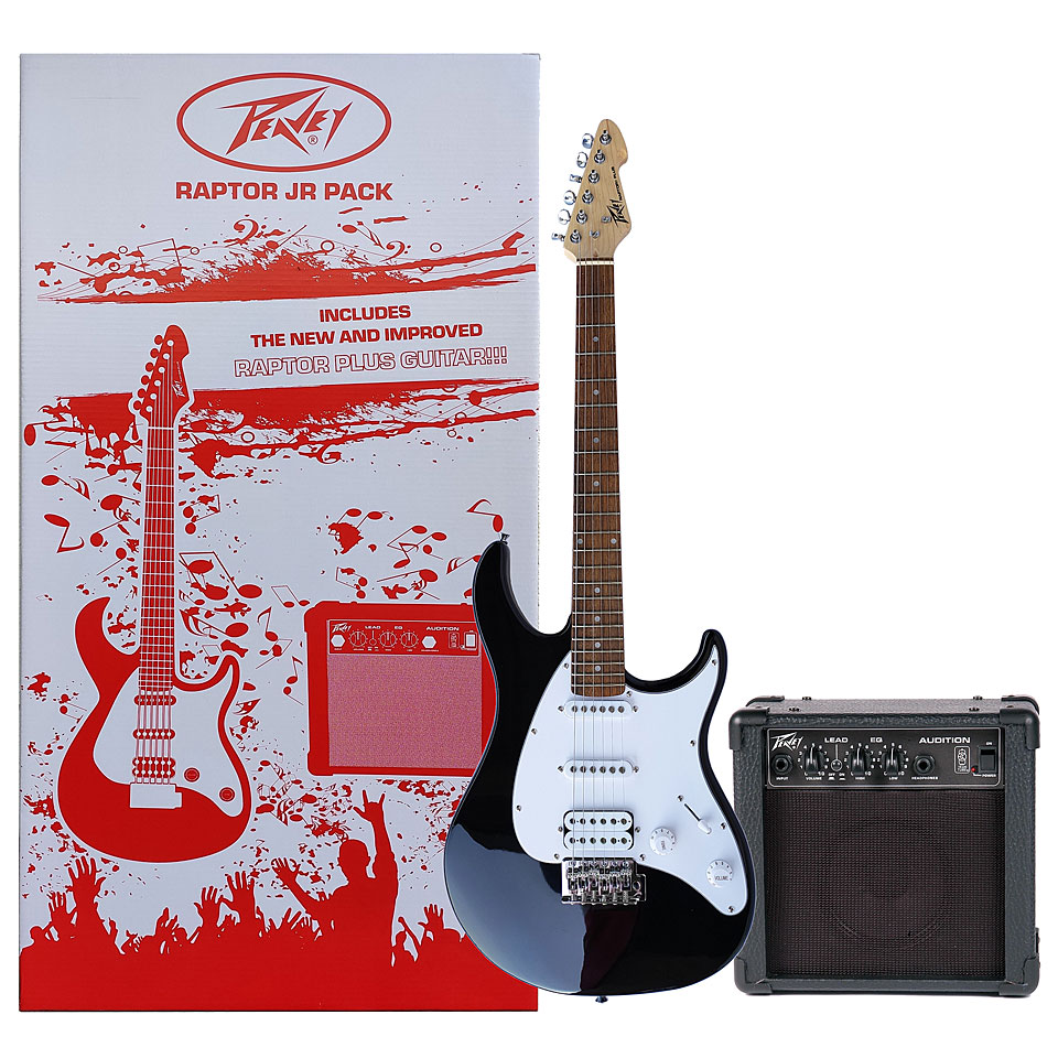 Peavey Raptor Plus JR Stage Pack Black E-Gitarren Set Peavey Raptor Plus JR Stage Pack Black E-Gitarren Set von Peavey