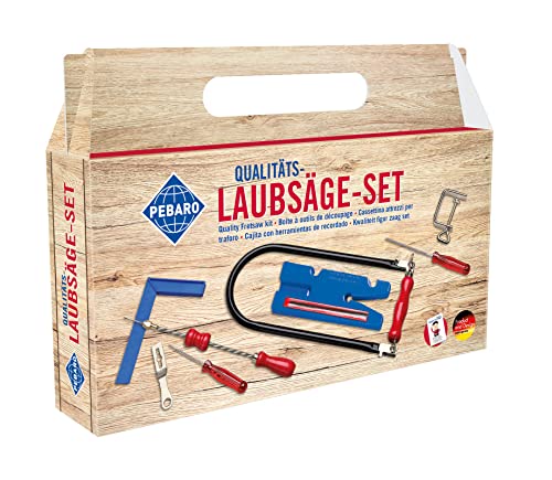 Pebaro 101P Laubsäge-Set im Tragegriff-Karton, 15 Teile, praktische Kofferverpackung, komplettes Set mit Laubsägebogen made in Germany, Laubsägen, Basteln mit Holz, Bastelset, Geschenkidee für Kinder Pebaro 101P Laubsäge-Set im Tragegriff-Karton, 15 Teile, praktische Kofferverpackung, komplettes Set mit Laubsägebogen made in Germany, Laubsägen, Basteln mit Holz, Bastelset, Geschenkidee für Kinder von Pebaro
