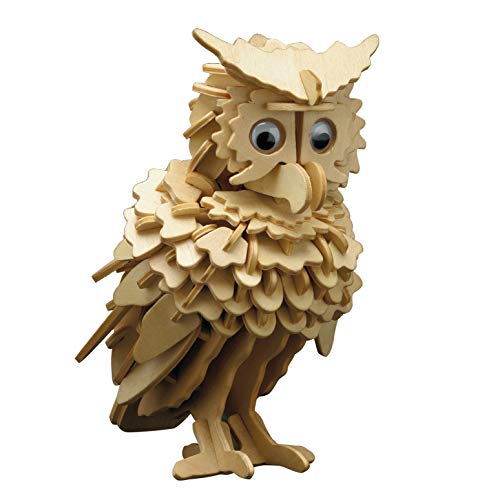 Pebaro 858/1 Holzbausatz Eule, 3D Puzzle, Modellbausatz, Basteln mit Holz, Holzpuzzle Tier, vorgestanzte Holzplatte, inkl. Schmirgelpapier, ausbrechen, zusammenstecken, fertig, Geschenkidee Pebaro 858/1 Holzbausatz Eule, 3D Puzzle, Modellbausatz, Basteln mit Holz, Holzpuzzle Tier, vorgestanzte Holzplatte, inkl. Schmirgelpapier, ausbrechen, zusammenstecken, fertig, Geschenkidee von Pebaro