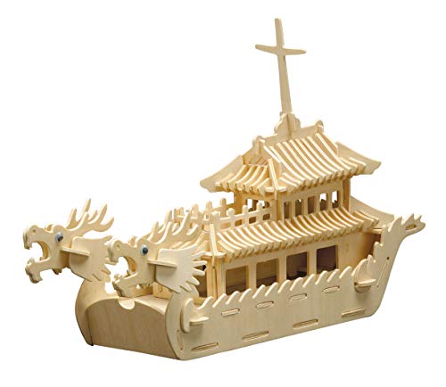 Pebaro 875 Holzbausatz Drachenboot, 3D Puzzle Schiff, 3D Puzzle, Modellbausatz, Basteln mit Holz, Holzpuzzle, vorgestanzte Holzplatte, ausbrechen, zusammenstecken, fertig, Geschenkidee Pebaro 875 Holzbausatz Drachenboot, 3D Puzzle Schiff, 3D Puzzle, Modellbausatz, Basteln mit Holz, Holzpuzzle, vorgestanzte Holzplatte, ausbrechen, zusammenstecken, fertig, Geschenkidee von Pebaro