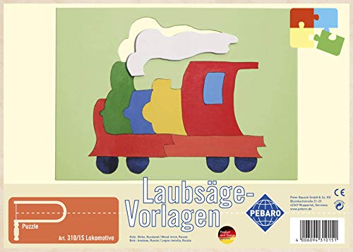 Pebaro 310/1S Laubsägevorlage Lokomotive Puzzle, 3mm Sperrholz DIN A 4, Motiv vorgedruckt, aussägen mit Laubsägebogen, basteln, anmalen, fertig, Laubsägen, Basteln mit Holz, Geschenkidee Pebaro 310/1S Laubsägevorlage Lokomotive Puzzle, 3mm Sperrholz DIN A 4, Motiv vorgedruckt, aussägen mit Laubsägebogen, basteln, anmalen, fertig, Laubsägen, Basteln mit Holz, Geschenkidee von Pebaro