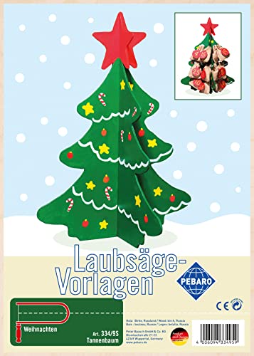 Pebaro 334/9S Laubsägevorlage Tannenbaum, 3mm Sperrholz DIN A 4, Motiv vorgedruckt, aussägen mit Laubsägebogen, basteln, anmalen, fertig, Laubsägen, Basteln mit Holz, Geschenkidee, Weihnachtsdeko Pebaro 334/9S Laubsägevorlage Tannenbaum, 3mm Sperrholz DIN A 4, Motiv vorgedruckt, aussägen mit Laubsägebogen, basteln, anmalen, fertig, Laubsägen, Basteln mit Holz, Geschenkidee, Weihnachtsdeko von Pebaro