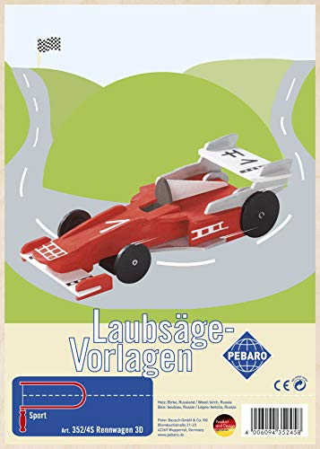 Pebaro 352/4S Laubsägevorlage Rennwagen 3D, 3mm Sperrholz DIN A 4, Auto Motiv vorgedruckt, aussägen mit Laubsägebogen, basteln, anmalen, fertig, Laubsägen, Basteln mit Holz, Geschenkidee Pebaro 352/4S Laubsägevorlage Rennwagen 3D, 3mm Sperrholz DIN A 4, Auto Motiv vorgedruckt, aussägen mit Laubsägebogen, basteln, anmalen, fertig, Laubsägen, Basteln mit Holz, Geschenkidee von Pebaro
