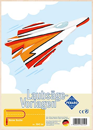 Pebaro 364S Laubsägevorlage Jet, 3mm Sperrholz DIN A 4, Motiv vorgedruckt, aussägen mit Laubsägebogen, basteln, anmalen, fertig, Laubsägen, Basteln mit Holz, Geschenkidee, Natur Pebaro 364S Laubsägevorlage Jet, 3mm Sperrholz DIN A 4, Motiv vorgedruckt, aussägen mit Laubsägebogen, basteln, anmalen, fertig, Laubsägen, Basteln mit Holz, Geschenkidee, Natur von Pebaro