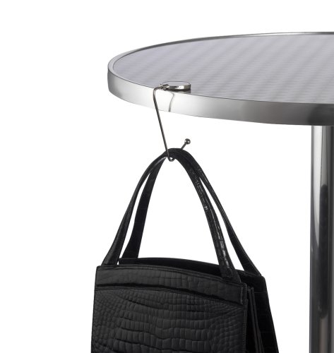 Pebaro 550 Taschenhalter, Haken für Handtaschen oder Jacken, Halter für unterwegs, Halterung, Tischplatte, tragbar, silber, antirutsch Pebaro 550 Taschenhalter, Haken für Handtaschen oder Jacken, Halter für unterwegs, Halterung, Tischplatte, tragbar, silber, antirutsch von Pebaro