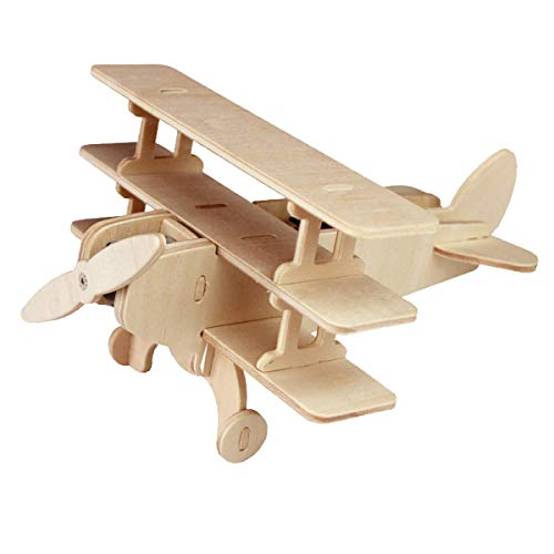 Pebaro 830/5 Solar Holzbausatz Dreidecker, 3D Puzzle, Modellbausatz, Basteln mit Holz, Holzpuzzle, Bastelset, vorgestanzte Holzplatte, ausbrechen, zusammenstecken, fertig, Geschenkidee Pebaro 830/5 Solar Holzbausatz Dreidecker, 3D Puzzle, Modellbausatz, Basteln mit Holz, Holzpuzzle, Bastelset, vorgestanzte Holzplatte, ausbrechen, zusammenstecken, fertig, Geschenkidee von Pebaro