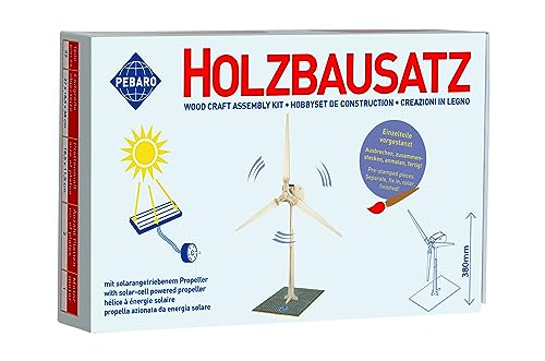 Pebaro 834/2 Solar Holzbausatz Windrad, 3D Puzzle, Modellbausatz, Basteln mit Holz, Holzpuzzle, Bastelset, vorgestanzte Holzplatte, ausbrechen, zusammenstecken, fertig, Geschenkidee Pebaro 834/2 Solar Holzbausatz Windrad, 3D Puzzle, Modellbausatz, Basteln mit Holz, Holzpuzzle, Bastelset, vorgestanzte Holzplatte, ausbrechen, zusammenstecken, fertig, Geschenkidee von Pebaro