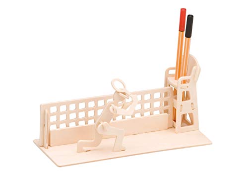 Pebaro 840/2 Holzbausatz Tischständer Stiftehalter Tennis, 3D Puzzle, Modellbausatz, Basteln mit Holz, Holzpuzzle, Bastelset, vorgestanzte Holzplatte, ausbrechen, zusammenstecken, fertig, Geschenkidee Pebaro 840/2 Holzbausatz Tischständer Stiftehalter Tennis, 3D Puzzle, Modellbausatz, Basteln mit Holz, Holzpuzzle, Bastelset, vorgestanzte Holzplatte, ausbrechen, zusammenstecken, fertig, Geschenkidee von Pebaro