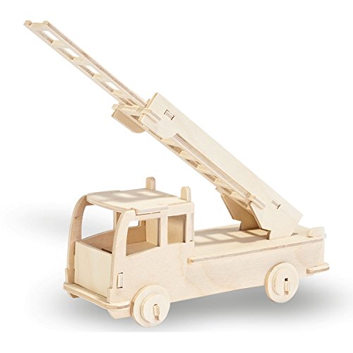 Pebaro 851/2 Holzbausatz Feuerwehrauto, 3D Puzzle Auto, Modellbausatz, Basteln mit Holz, Holzpuzzle, vorgestanzte Holzplatte, ausbrechen, zusammenstecken, fertig, inkl Schmirgelpapier, Geschenkidee Pebaro 851/2 Holzbausatz Feuerwehrauto, 3D Puzzle Auto, Modellbausatz, Basteln mit Holz, Holzpuzzle, vorgestanzte Holzplatte, ausbrechen, zusammenstecken, fertig, inkl Schmirgelpapier, Geschenkidee von Pebaro