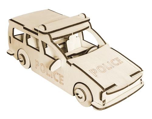 Pebaro 851/3L Holzbausatz Polizeiauto Lasercut, 3D Puzzle, Holzpuzzle Pebaro 851/3L Holzbausatz Polizeiauto Lasercut, 3D Puzzle, Holzpuzzle von Pebaro