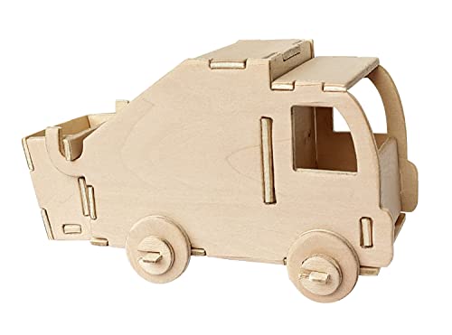 Pebaro 851/7 Holzbausatz Müllwagen, 3D Puzzle, Modellbausatz, Basteln mit Holz, Holzpuzzle, vorgestanzte Holzplatte, inkl. Schmirgelpapier, ausbrechen, zusammenstecken, fertig, Geschenkidee Pebaro 851/7 Holzbausatz Müllwagen, 3D Puzzle, Modellbausatz, Basteln mit Holz, Holzpuzzle, vorgestanzte Holzplatte, inkl. Schmirgelpapier, ausbrechen, zusammenstecken, fertig, Geschenkidee von Pebaro