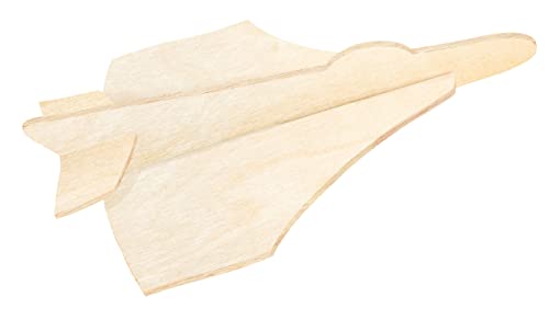 Pebaro 851/9 Holzbausatz Jet, 3D Puzzle, Modellbausatz, Basteln mit Holz, Holzpuzzle, vorgestanzte Holzplatte, inkl. Schmirgelpapier, ausbrechen, zusammenstecken, fertig, Geschenkidee von Pebaro