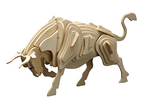Pebaro 852/9 Holzbausatz Stier, 3D Puzzle Tier, Modellbausatz, Basteln mit Holz, Holzpuzzle, vorgestanzte Holzplatte, ausbrechen, zusammenstecken, fertig, inkl. Schmirgelpapier, Geschenkidee Pebaro 852/9 Holzbausatz Stier, 3D Puzzle Tier, Modellbausatz, Basteln mit Holz, Holzpuzzle, vorgestanzte Holzplatte, ausbrechen, zusammenstecken, fertig, inkl. Schmirgelpapier, Geschenkidee von Pebaro