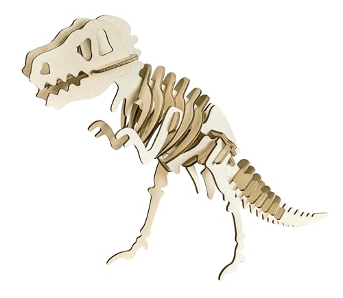 Pebaro 856/3L Holzbausatz Tyrannosaurus Lasercut, 3D Puzzle, Holzpuzzle von Pebaro