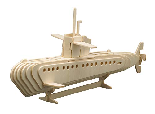 Pebaro 866/3 Holzbausatz U-Boot, 3D Puzzle Unterwasserboot, Modellbausatz, Basteln mit Holz, Holzpuzzle, Bastelset, vorgestanzte Holzplatte, ausbrechen, zusammenstecken, fertig, Geschenkidee Pebaro 866/3 Holzbausatz U-Boot, 3D Puzzle Unterwasserboot, Modellbausatz, Basteln mit Holz, Holzpuzzle, Bastelset, vorgestanzte Holzplatte, ausbrechen, zusammenstecken, fertig, Geschenkidee von Pebaro