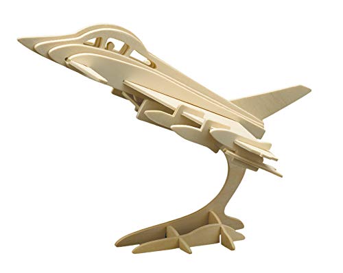 Pebaro 866/4 Holzbausatz Kampfjet, Flugzeug, 3D Puzzle, Modellbausatz, Basteln mit Holz, Holzpuzzle, vorgestanzte Holzplatte, ausbrechen, zusammenstecken, Geschenkidee, 18,5 x 23 cm Pebaro 866/4 Holzbausatz Kampfjet, Flugzeug, 3D Puzzle, Modellbausatz, Basteln mit Holz, Holzpuzzle, vorgestanzte Holzplatte, ausbrechen, zusammenstecken, Geschenkidee, 18,5 x 23 cm von Pebaro