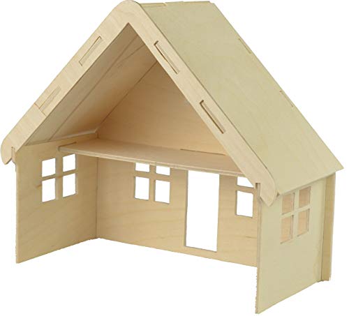 Pebaro 880/1 Holzbausatz Puppenhaus klein, 3D Puzzle, Modellbausatz, Basteln mit Holz, Holzpuzzle, Bastelset, vorgestanzte Holzplatte, inkl. Schmirgelpapier, ausbrechen, zusammenstecken Pebaro 880/1 Holzbausatz Puppenhaus klein, 3D Puzzle, Modellbausatz, Basteln mit Holz, Holzpuzzle, Bastelset, vorgestanzte Holzplatte, inkl. Schmirgelpapier, ausbrechen, zusammenstecken von Pebaro