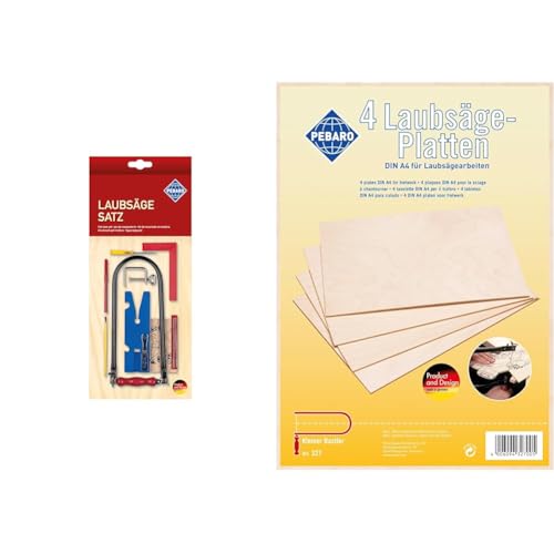 Pebaro Siva Toys_703P mit Vorlage, 16-teilig & Donau Elektronik_M327 327-4 Laubsäge-Sperrholzplatten DIN A4 Pebaro Siva Toys_703P mit Vorlage, 16-teilig & Donau Elektronik_M327 327-4 Laubsäge-Sperrholzplatten DIN A4 von Pebaro