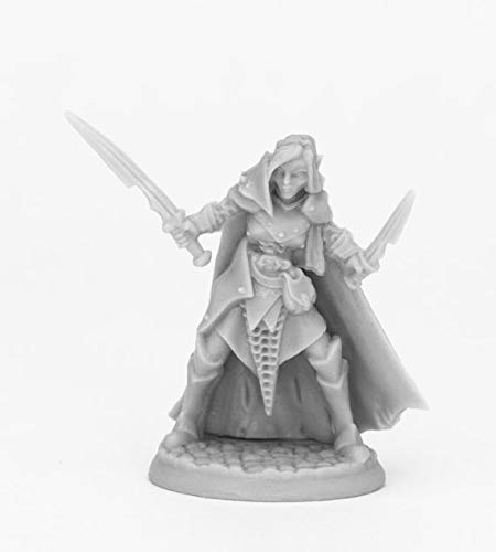 Pechetruite 1 x Dark ELF Female Warrior - Reaper Bones Miniature zum Rollenspiel Kriegsspiel - 44070 von Pechetruite