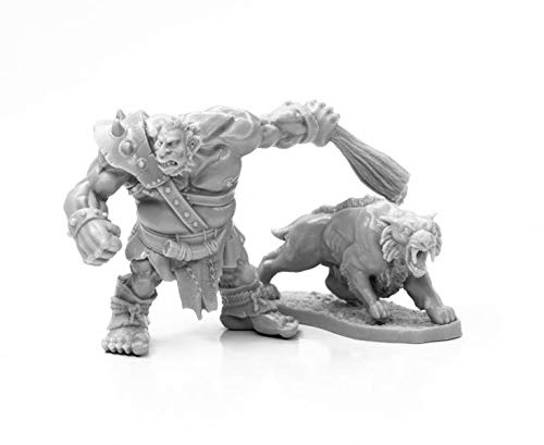 Pechetruite 1 x Hill Giant and Giant Lion - Reaper Bones Miniature zum Rollenspiel Kriegsspiel - 77939 von Pechetruite