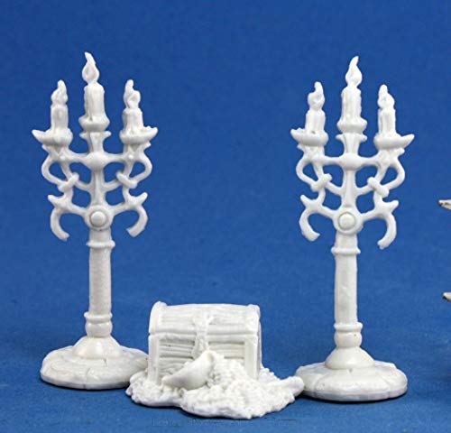 Pechetruite 1 x Treasure Pile and CANDLEABRA - Reaper Bones Miniature zum Rollenspiel Kriegsspiel - 77138 von Pechetruite