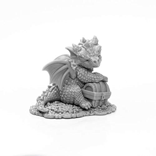 Pechetruite 1 x Treasure Rocky Mini Dragon - Reaper Bones Miniature zum Rollenspiel Kriegsspiel - 77918 von Pechetruite