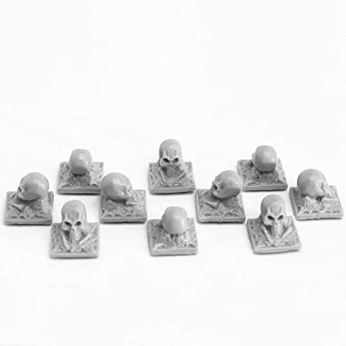 Pechetruite 10 x Graveyard Finial : Skulls - Reaper Bones Miniature zum Rollenspiel Kriegsspiel - 77733 von Pechetruite