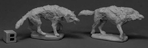 Pechetruite 2 x Dread Wolves - Reaper Bones Miniature zum Rollenspiel Kriegsspiel - 77533 von REAPER MINIATURES