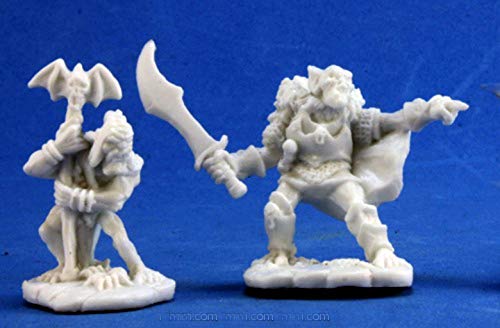 Pechetruite 2 x Goblin Command - Reaper Bones Miniature zum Rollenspiel Kriegsspiel - 77349 von Pechetruite