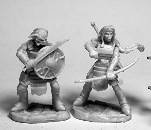 Pechetruite 2 x Warriors Hobgoblin - Reaper Bones Miniature zum Rollenspiel Kriegsspiel - 77476 von Pechetruite