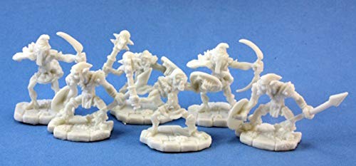 Pechetruite 6 x Goblins Warriors - Reaper Bones Miniature zum Rollenspiel Kriegsspiel - 77024 von REAPER MINIATURES