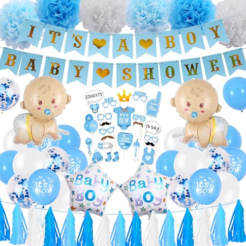 Babyparty-Dekorationen für Jungen Mädchen (blaue Babyparty-Dekorationen) von Pecration