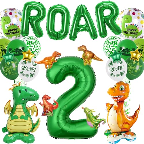 Dinosaurier Geburtstag Dekorationen 2. Luftballons - Dino Party Supplies Grüner Buchstabe Riesenzahl Luftballons Dinosaurier Folienballon Dschungel Dekoration für 2 Jahre alte Kinder Geburtstag Party Dinosaurier Geburtstag Dekorationen 2. Luftballons - Dino Party Supplies Grüner Buchstabe Riesenzahl Luftballons Dinosaurier Folienballon Dschungel Dekoration für 2 Jahre alte Kinder Geburtstag Party von Pecration