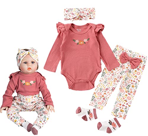 Reborn 55.9 cm Baby Doll Kleidung Zubehör für 20-22 Zoll Mädchen 4 Stück Set Reborn 55.9 cm Baby Doll Kleidung Zubehör für 20-22 Zoll Mädchen 4 Stück Set von Pedolltre