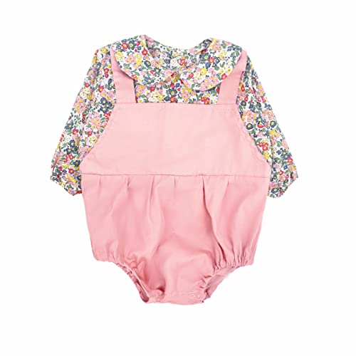 Reborn Puppenkleidung 55,9 cm Kleinkind Mädchen Outfits Zubehör Passende Kleidung Rosa Floral Overall für 55,9–61 cm Reborns Kleinkind Puppe von Pedolltre