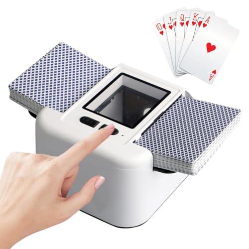 Automatischer Kartenmischer Stummschalten Kartenmischmaschine Wiederaufladbarkeit 2000Ah One-Touch-Start und Auto-Stop Kartenspiele für Familientreffen,Texas Hold'em,Poker,Familienkartenspiele Automatischer Kartenmischer Stummschalten Kartenmischmaschine Wiederaufladbarkeit 2000Ah One-Touch-Start und Auto-Stop Kartenspiele für Familientreffen,Texas Hold'em,Poker,Familienkartenspiele von Peelanmall