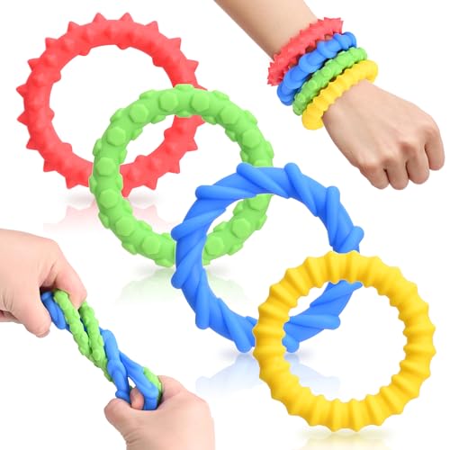 Peevisap 4 Stück Dekompressionsarmband, Fidget Toys, Sensorisches Spielzeug, Stressabbau Spielzeug, ADHS Spielzeug, Antistress Spielzeug, Es baut Stress ab und lenkt die Aufmerksamkeit Peevisap 4 Stück Dekompressionsarmband, Fidget Toys, Sensorisches Spielzeug, Stressabbau Spielzeug, ADHS Spielzeug, Antistress Spielzeug, Es baut Stress ab und lenkt die Aufmerksamkeit von Peevisap