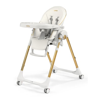 Peg Perego Hochstuhl Prima Pappa Follow Me Gold Lederimitat von Peg-Perego