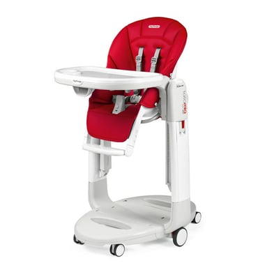 Peg Perego Hochstuhl Tatamia Follow Me Fragola Lederimitat von Peg-Perego