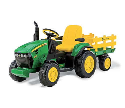 Peg Perego John Deere Ground Force inkl. Anhänger 12 V IGOR0047, grün und gelb von Peg Perego