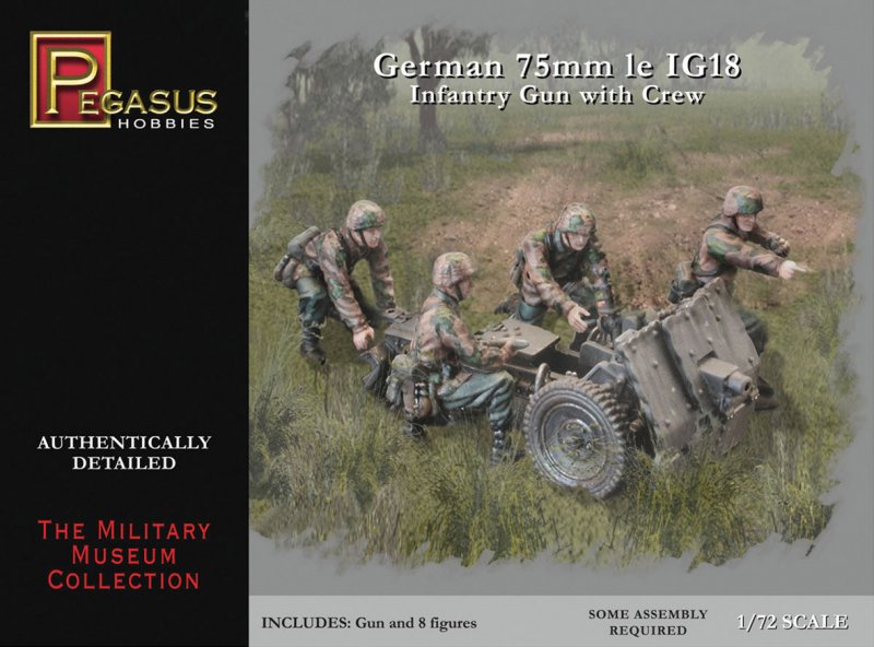German 75mm 1e IG18 Infantry Gun with Crew German 75mm 1e IG18 Infantry Gun with Crew von Pegasus Hobbies