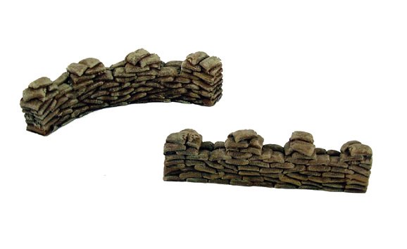 Sandbags 28 mm bemalt Sandbags 28 mm bemalt von Pegasus Hobbies