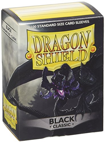 Dragon Shield ART10002 Classic Standard Size Sleeves 100pk-Black, Multicoloured von Pegasus Spiele