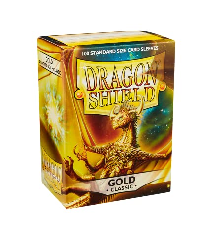 Dragon Shield Sleeves - GOLD - Standard Size Deck Protectors (100 ct) [Toy] von Pegasus Spiele