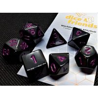 Pegasus DIC09143 - Würfelset, RPG Würfel, 7-teilig, black/purple von Pegasus Spiele