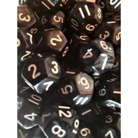 Pegasus DIC70787 - Würfelset D12: Pearl Black (50) im Beutel von Pegasus Spiele